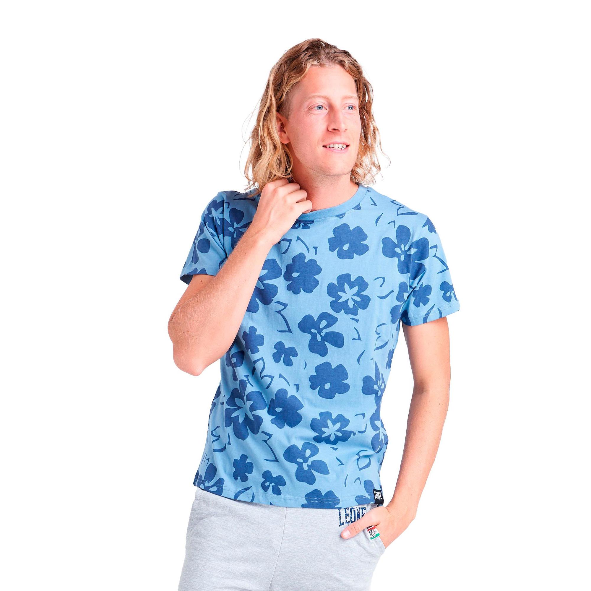 T-shirt a maniche corte stampata all over da uomo Flower