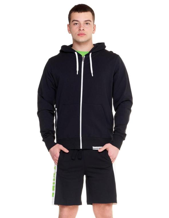 Man hoody full zip Fight Fluo