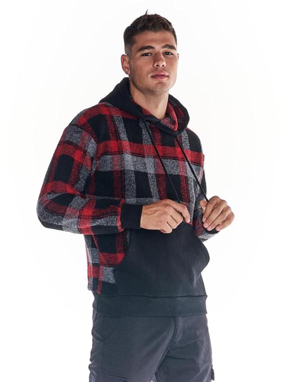 Man hoody tartan Work Leisure