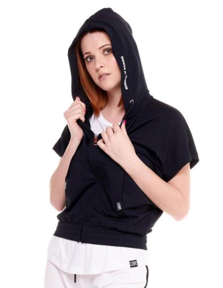 Leone 1947 Logo Hooded Sleeveless Sweatshirt Preto