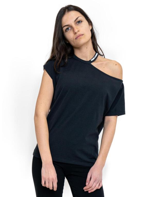 T-Shirt monospalla da donna...