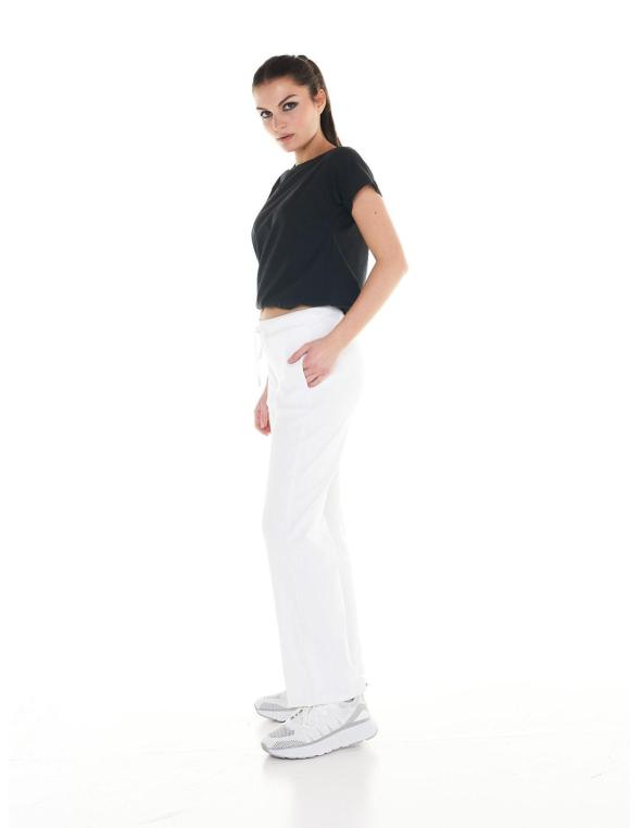 Woman rib sweatpants Black...