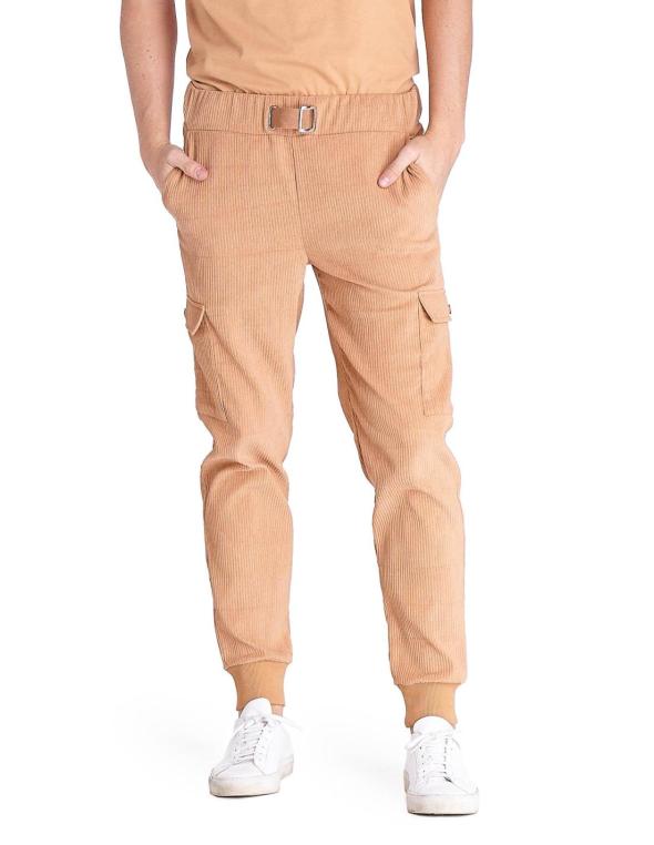 Man velour cargo sweatpants...