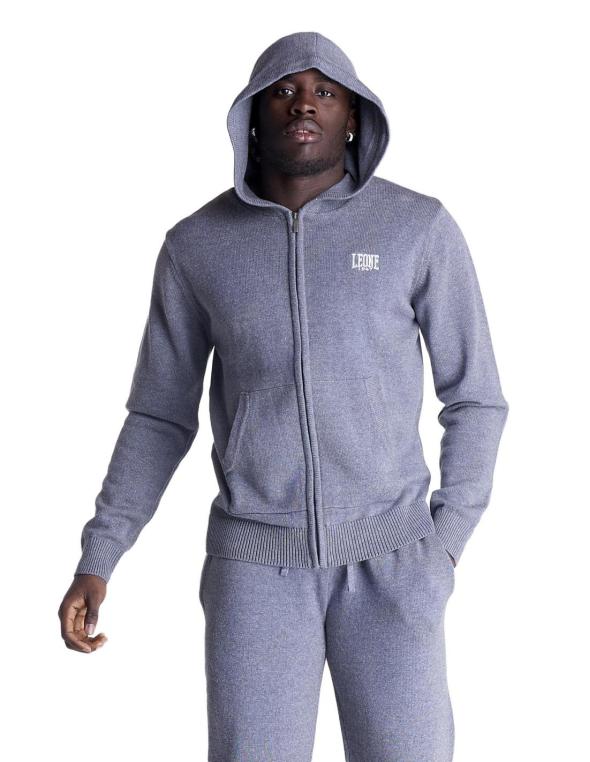 Man knitted hoody full zip...