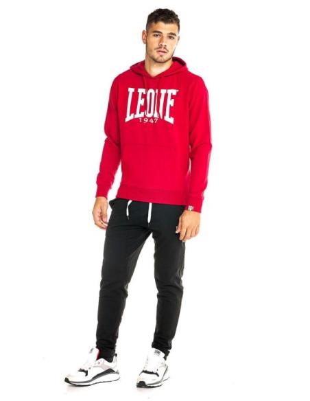 LEONE APPAREL Hoodie 'Class of 1947', Black/Red