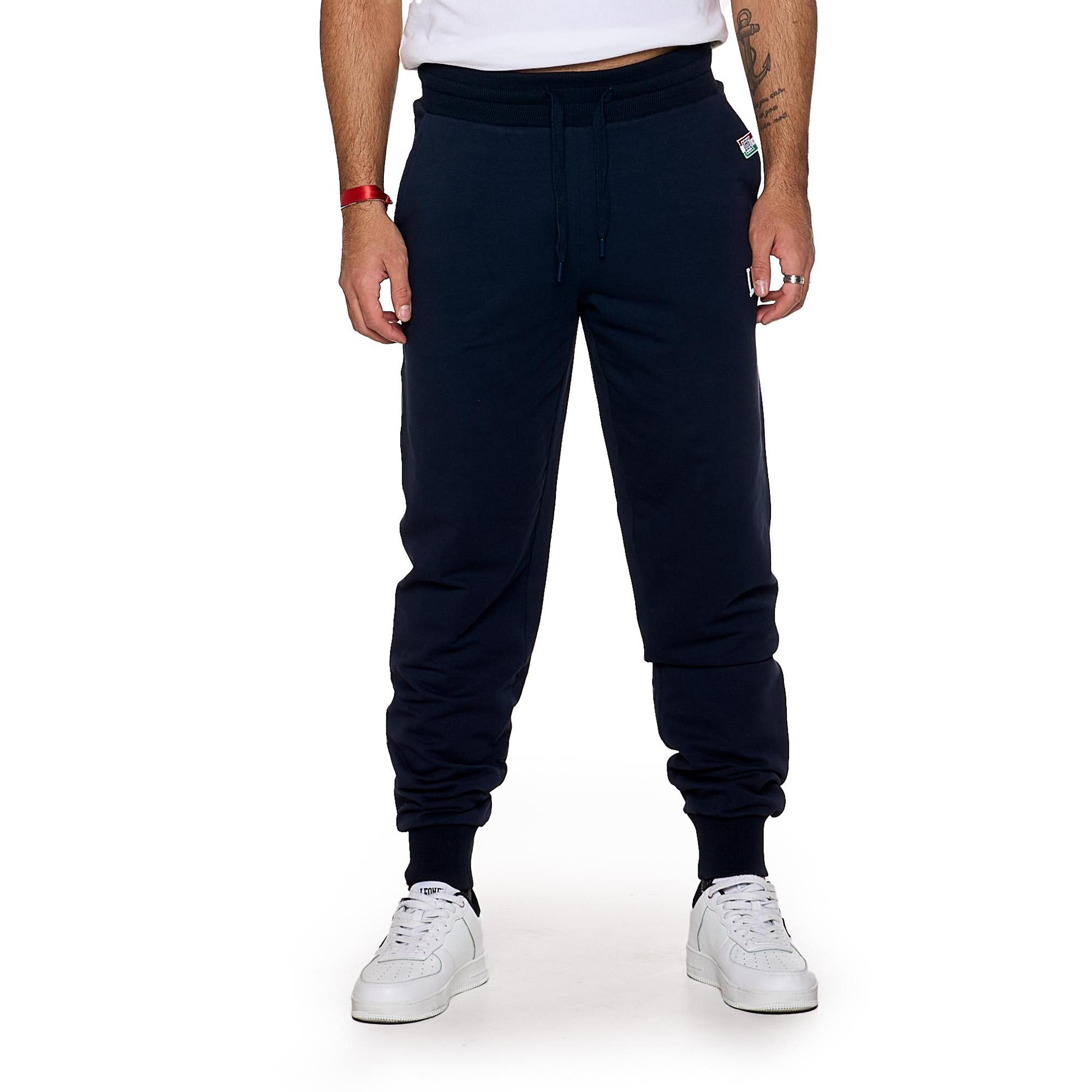 Pantalone sportivo invernale da uomo con polsino con logo piccolo 