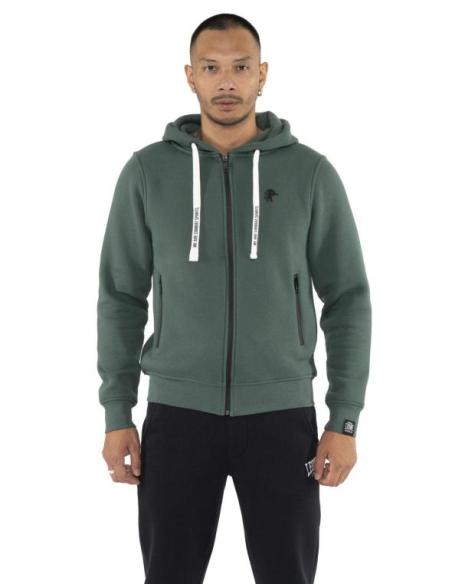 Felpa zip laterale uomo best sale