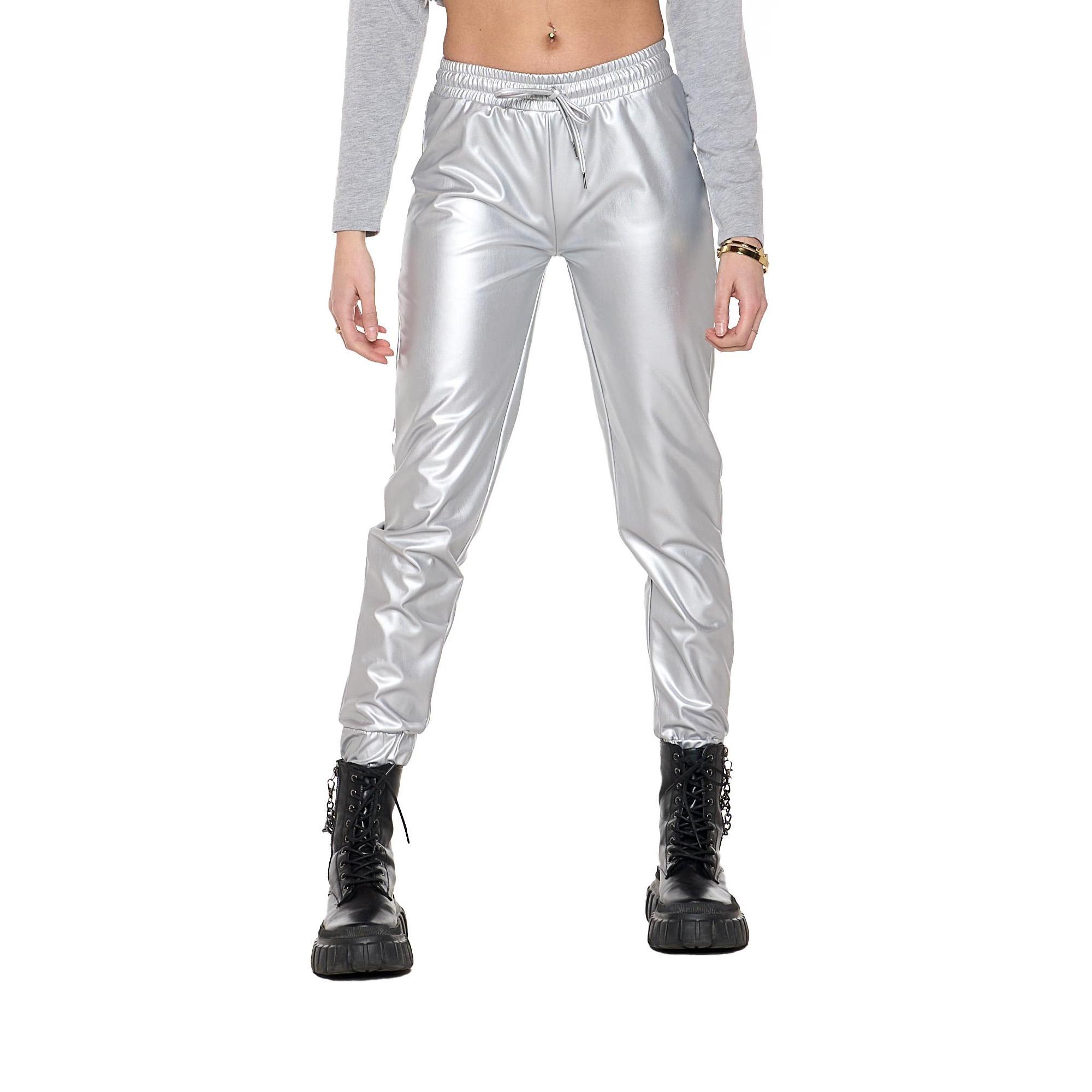 Pantalon jogger simili cuir femme sale